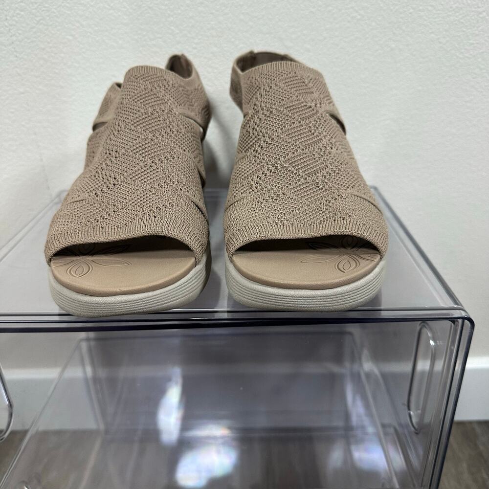 Skechers Pier Lite Memory Maker Taupe Wedge Sandals 9.5 - Picture 7 of 8